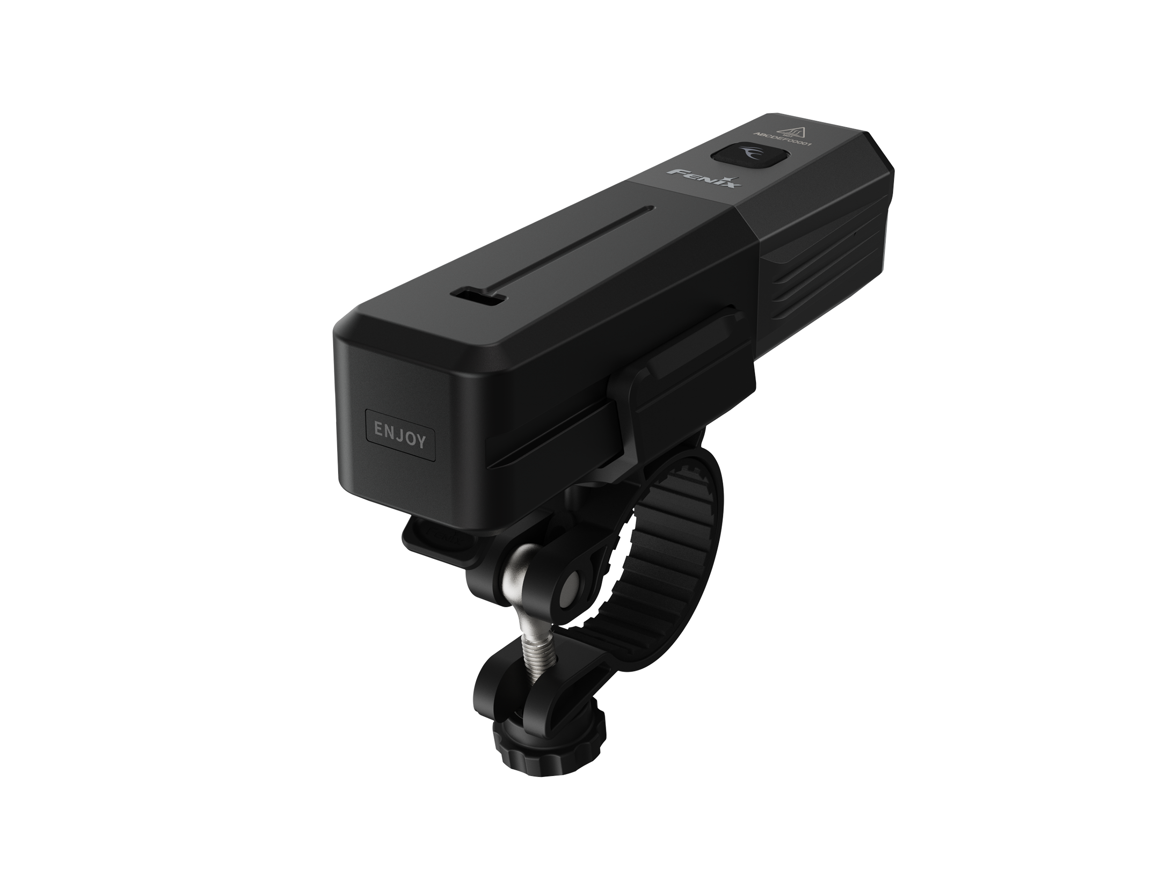 Fenix BC22R high-performance bike light shown from the back right, highlighting its sleek design and powerful beam.