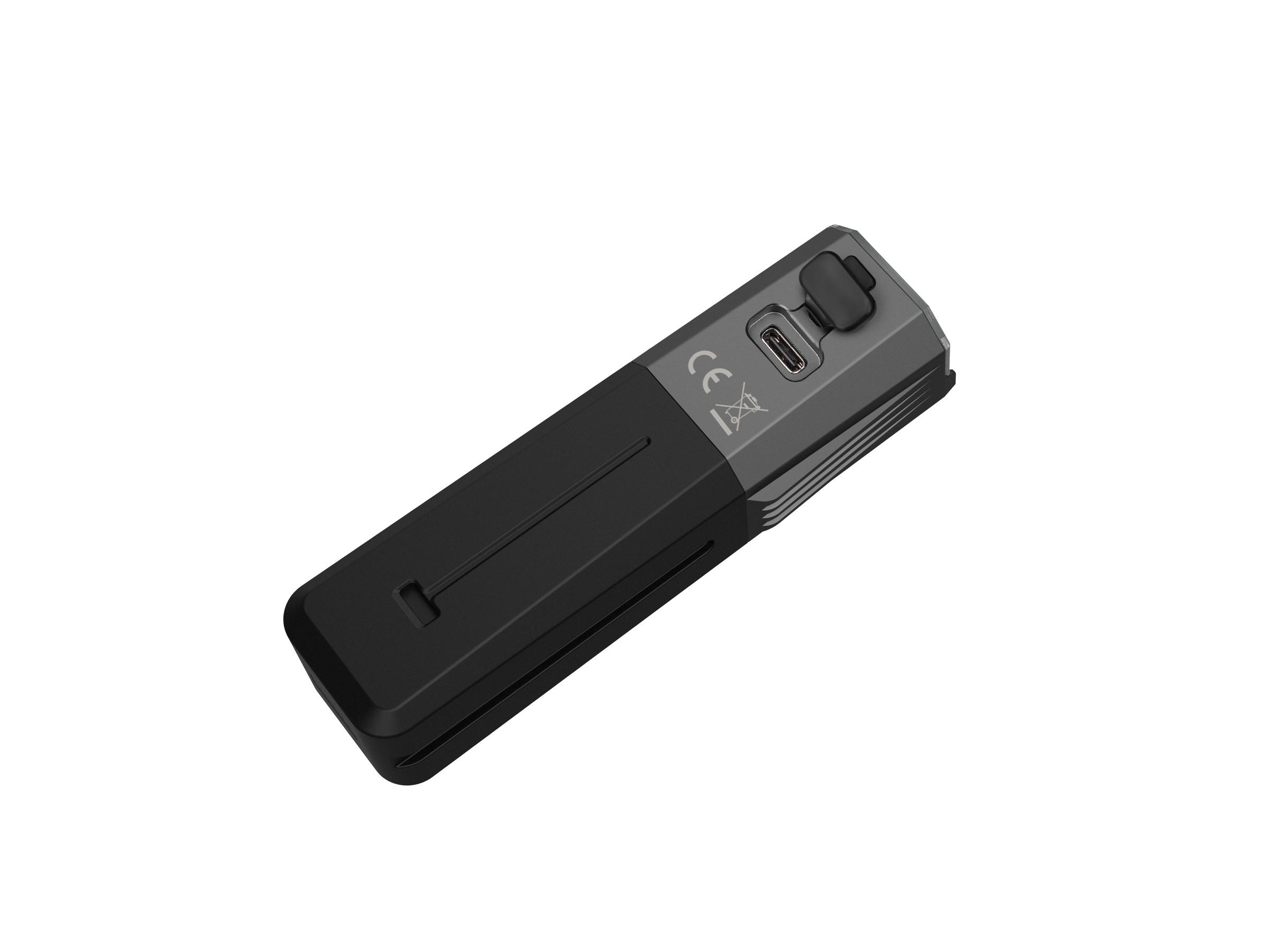 Fenix BC22R high-performance bike light with USB port, mounted on a bicycle showing its sleek design and functionality.