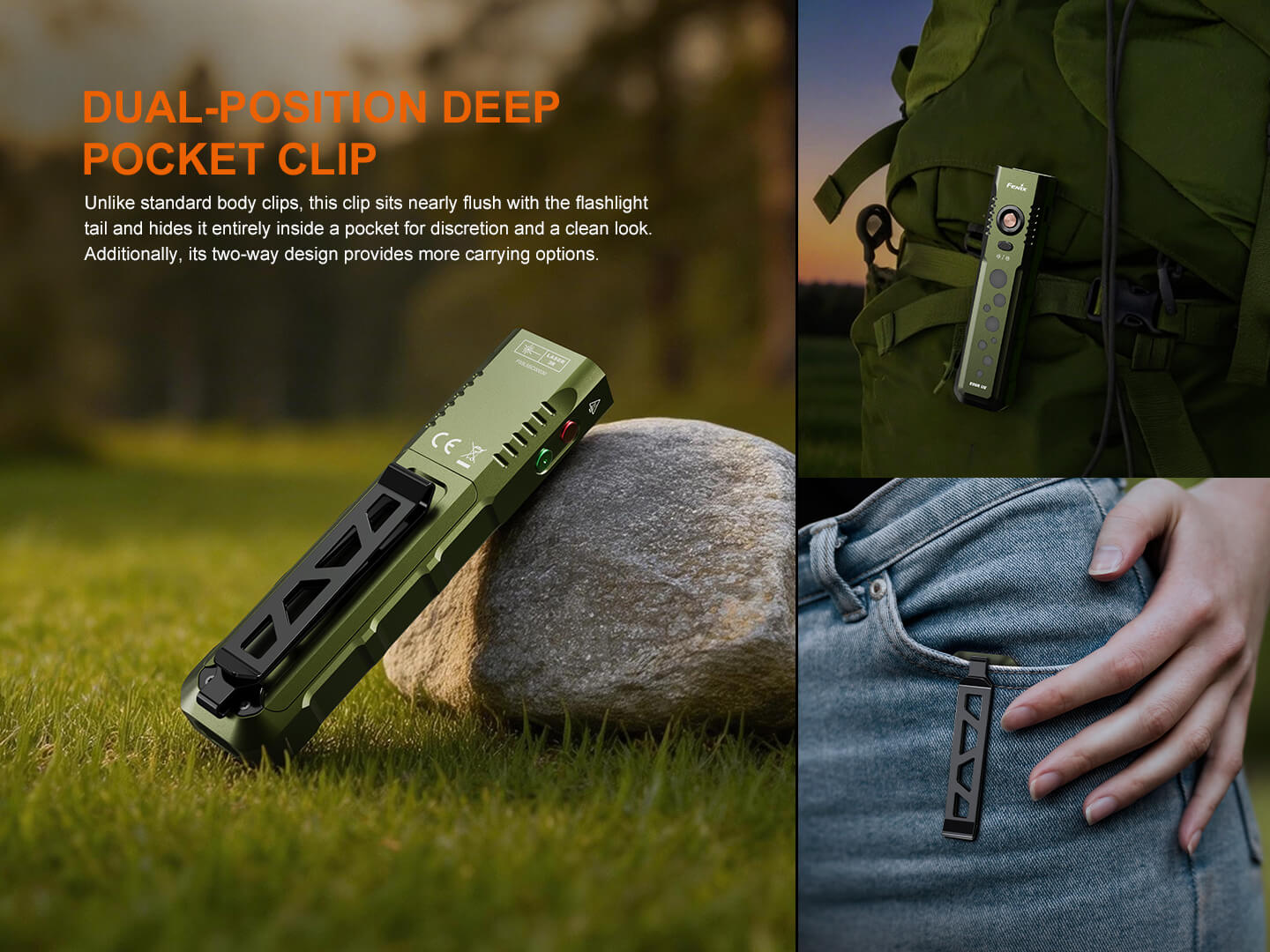 Fenix E08R UE Multi-Light EDC Flashlight With Red Light & Green Laser - OVERLANDERS Outfitter