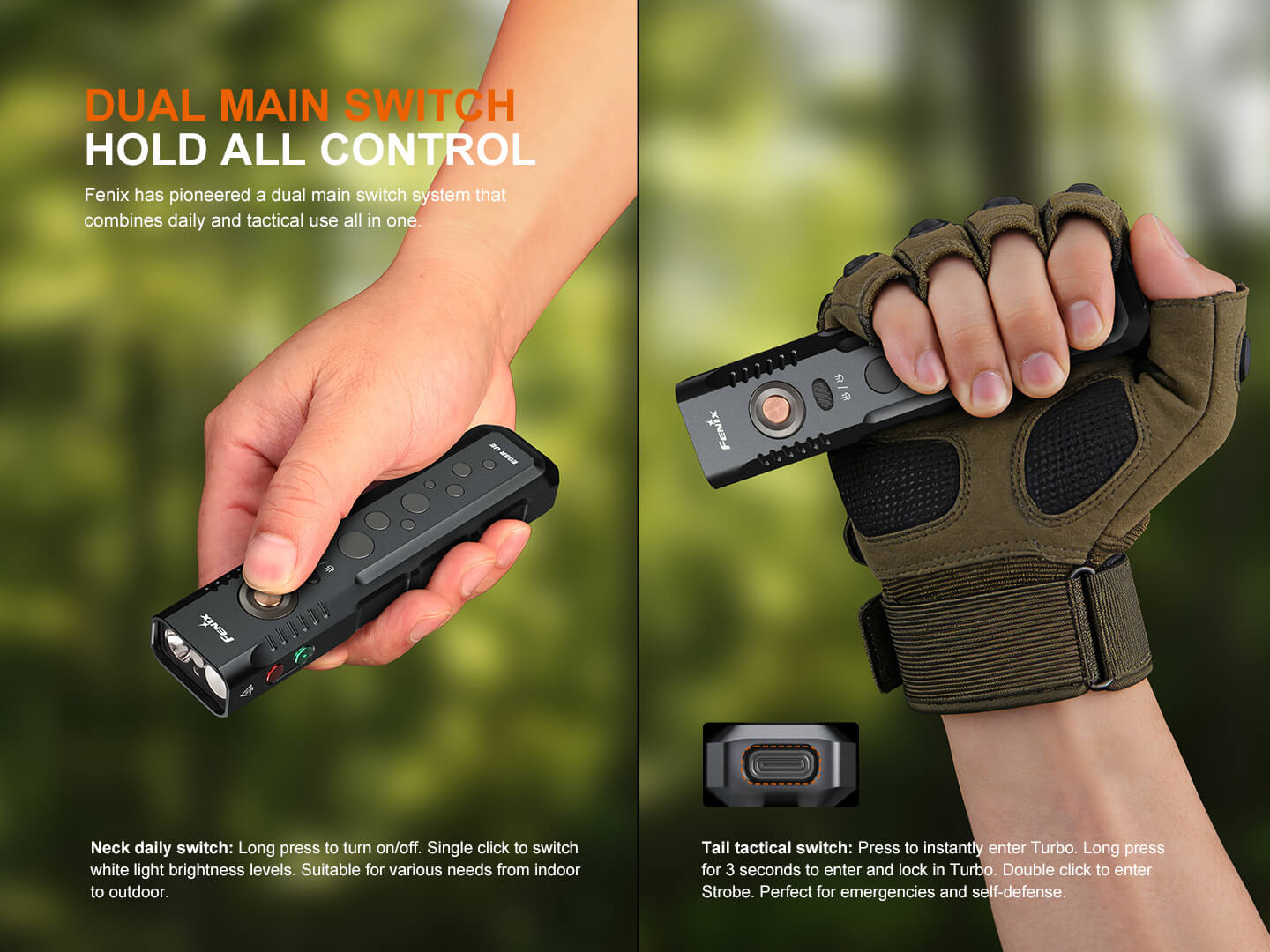 Fenix E08R UE Multi-Light EDC Flashlight With Red Light & Green Laser - OVERLANDERS Outfitter
