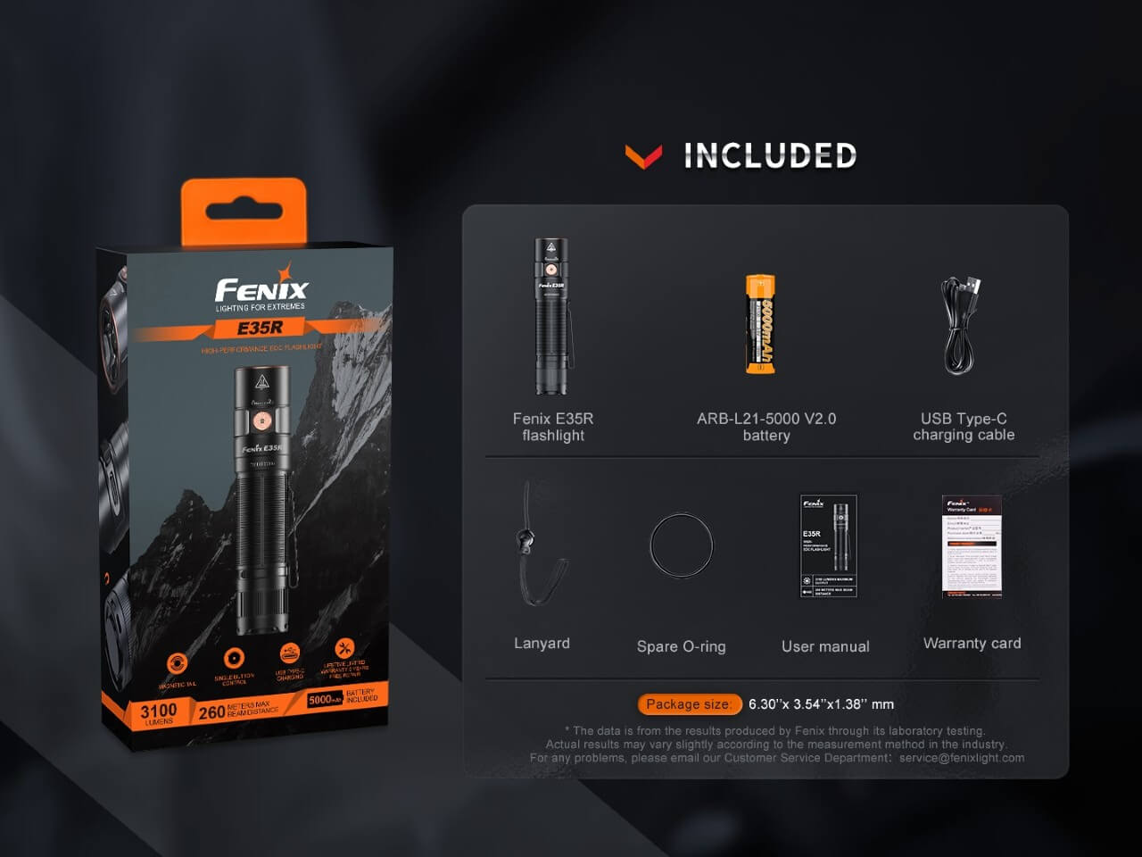 Fenix E35R High-Performance Rechargeable LED Flashlight - We The Collective