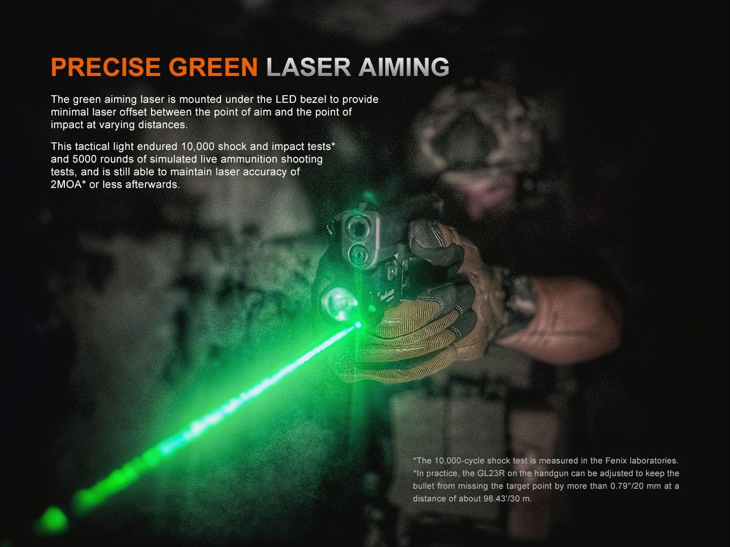 Fenix GL23R Green Laser Tactical Light - We The Collective
