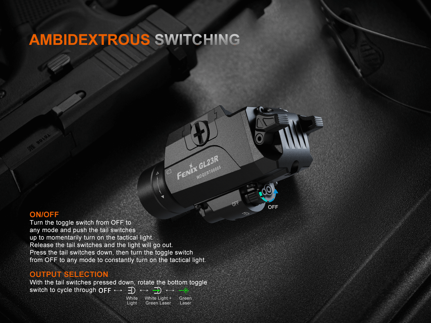 Fenix GL23R Green Laser Tactical Light - We The Collective