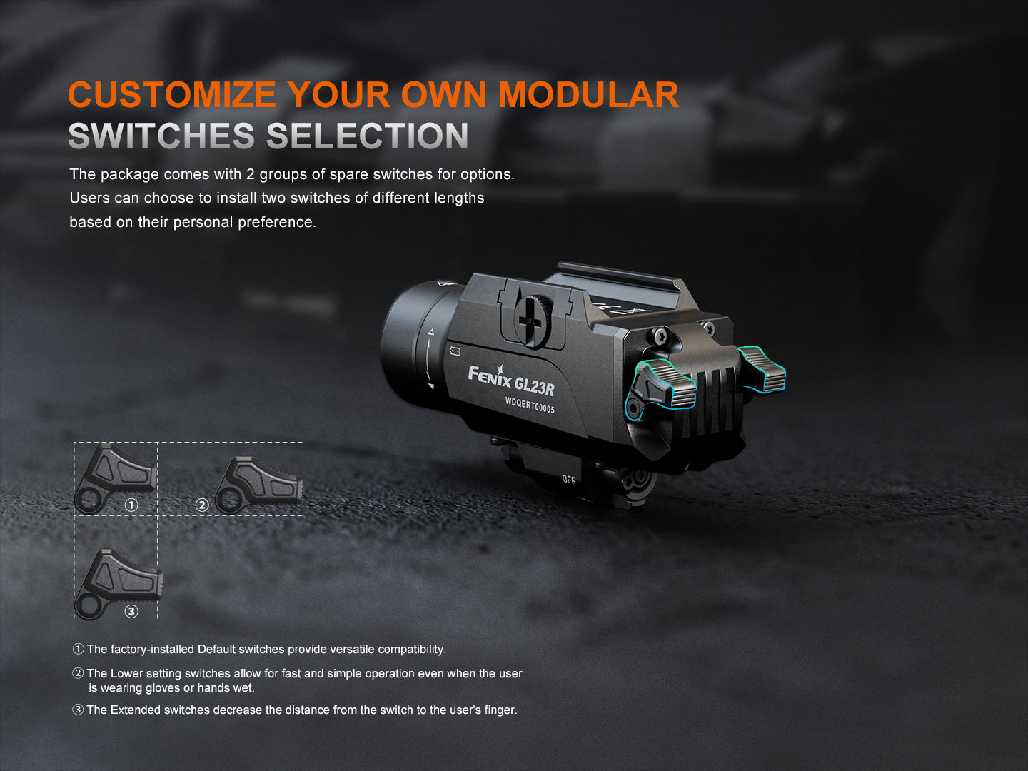 Fenix GL23R Green Laser Tactical Light - We The Collective