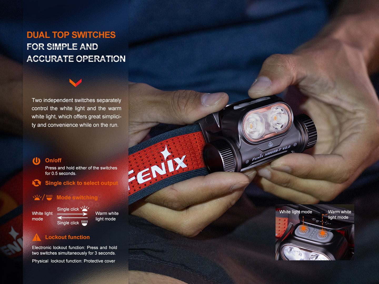 Fenix HM65R-T V2 Rechargeable Lightweight Trail Running Headlamp - We The Collective