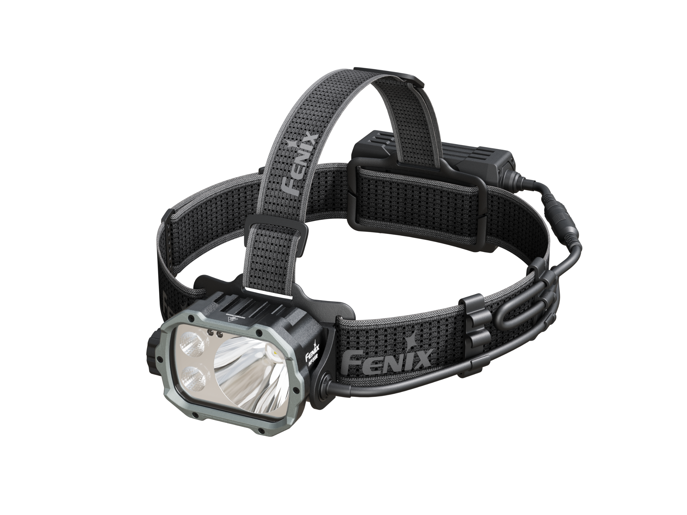 Fenix HP35R search and rescue headlamp with adjustable straps, LED light, and compact design for outdoor and emergency use