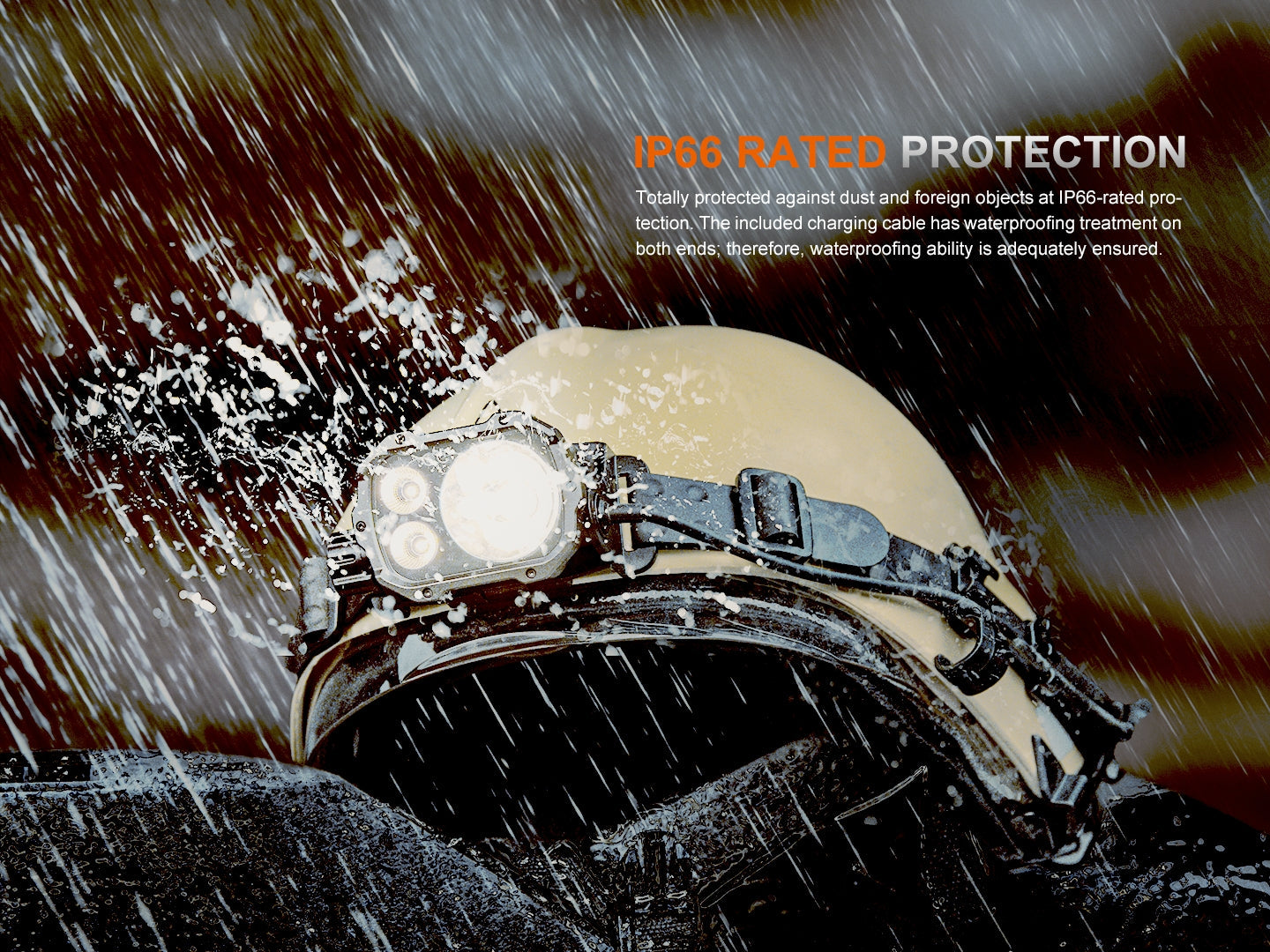 Fenix HP35R search and rescue waterproof headlamp with adjustable strap and bright LED light for outdoor or emergency use
