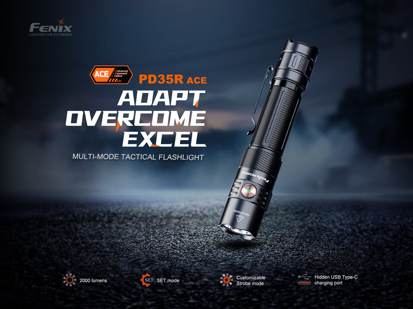 Fenix PD35R ACE Multi-mode Tactical Flashlight - We The Collective