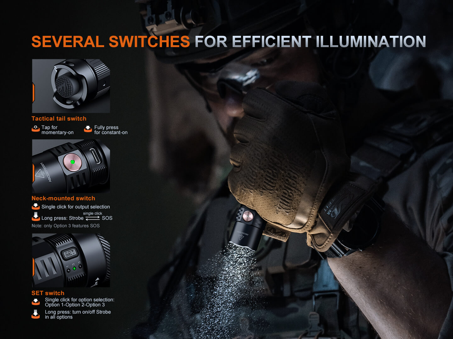Fenix PD35R ACE Multi-mode Tactical Flashlight - We The Collective