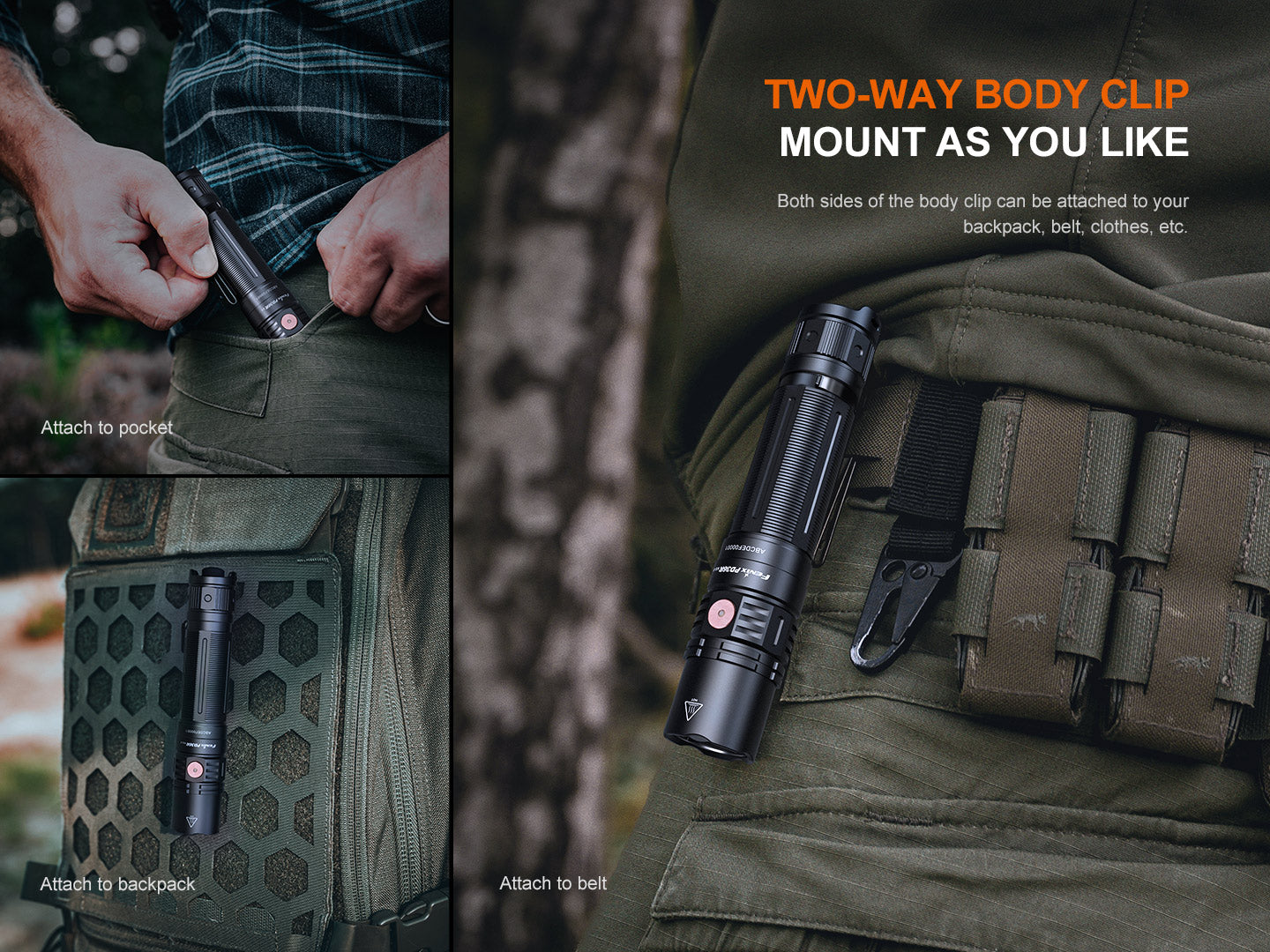 Fenix PD36R V2 Compact Rechargeable Tactical Flashlight - 1700 Lumens - We The Collective
