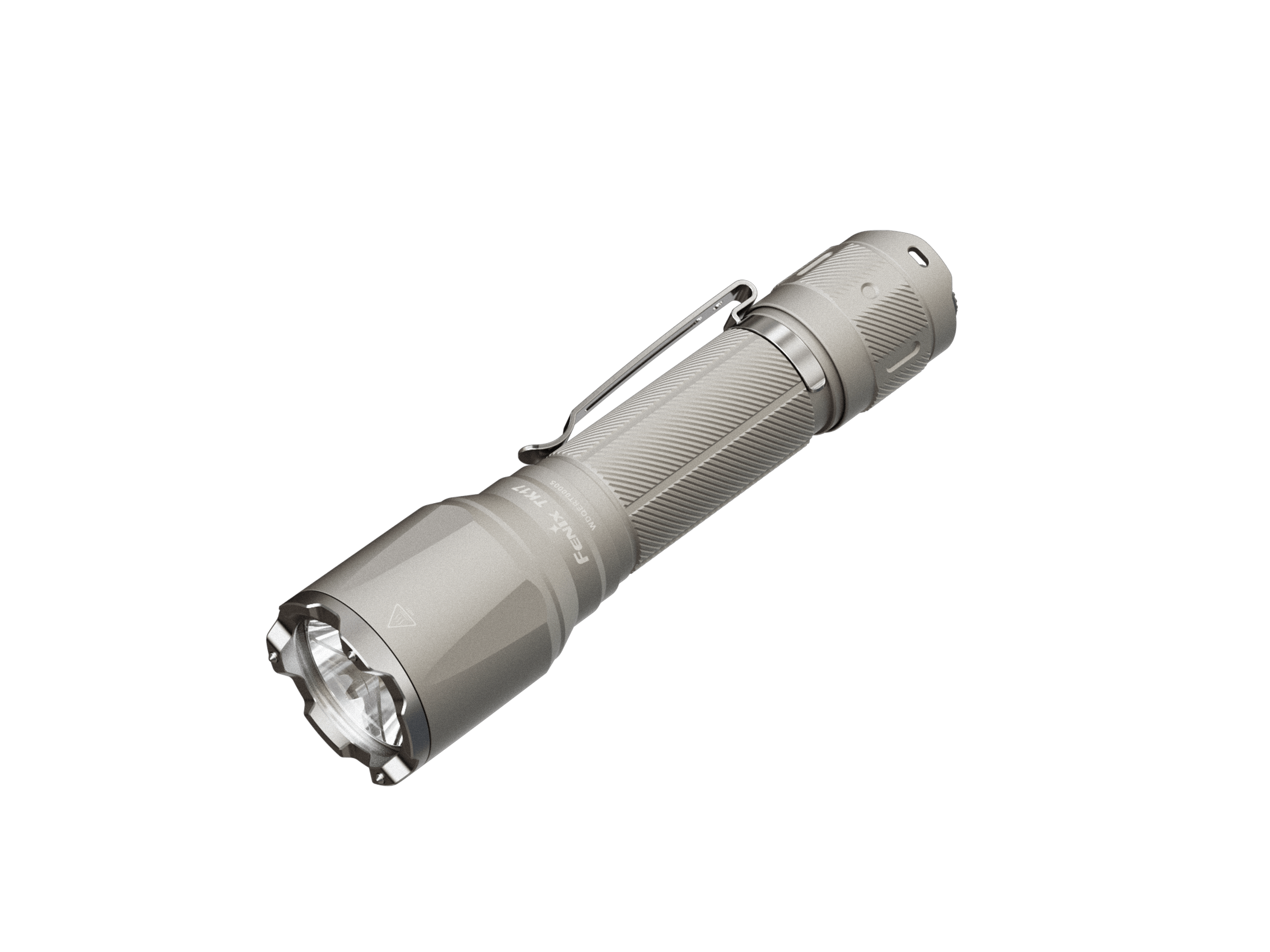 Fenix TK17 dual switch tactical flashlight in khaki, featuring a durable design and powerful illumination for outdoor use.