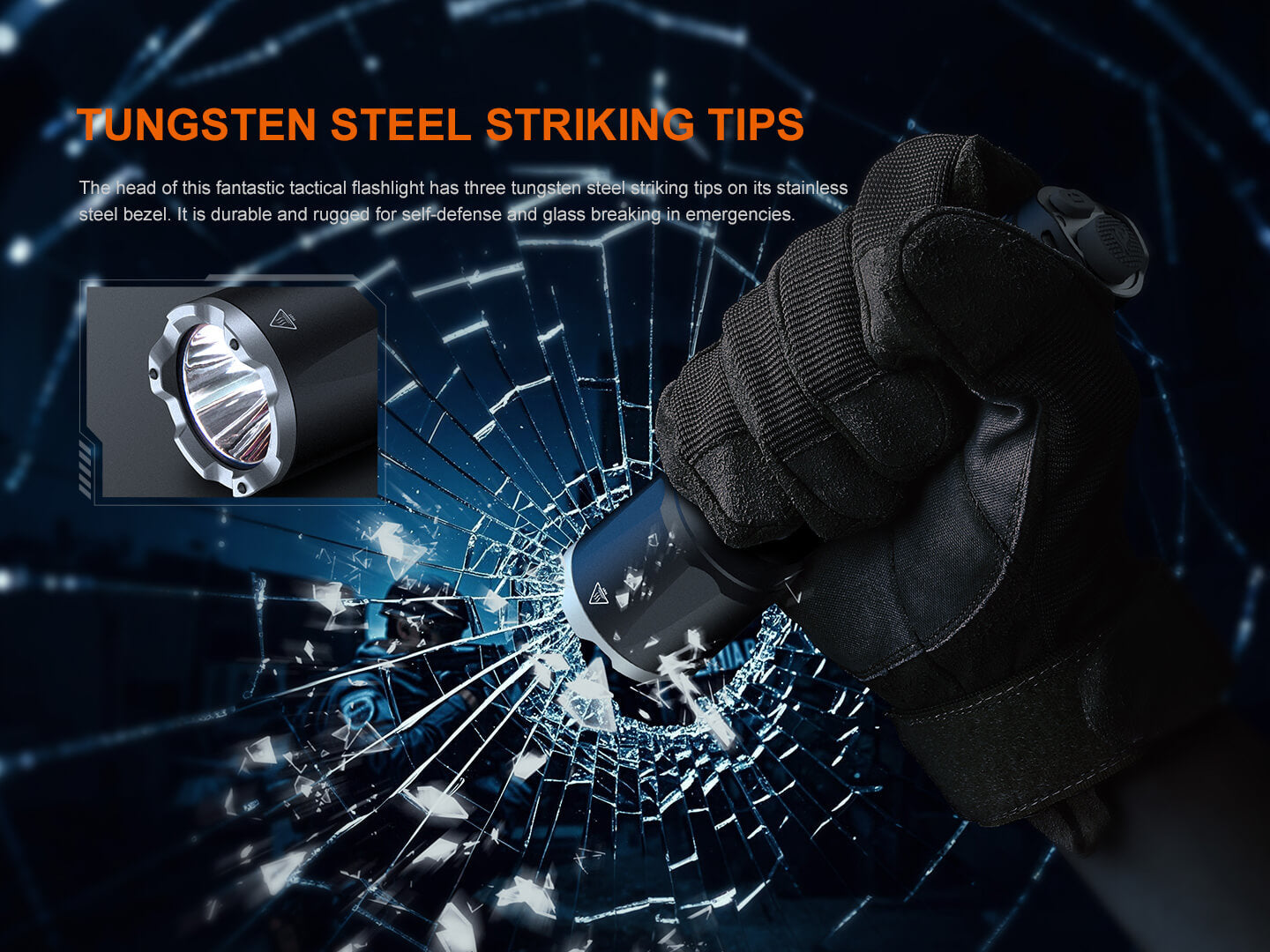 Fenix TK17 tactical flashlight featuring dual switches and sleek design, ideal for outdoor and emergency use.