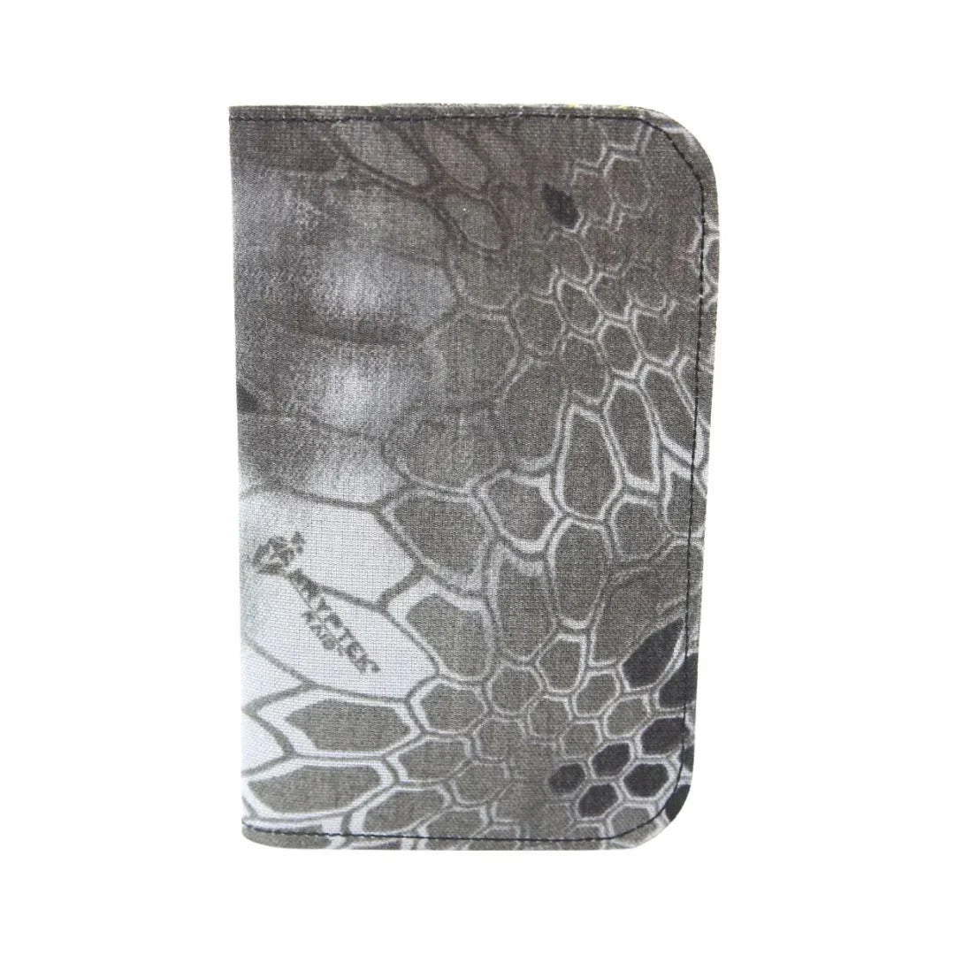 Recycled Firefighter Field Notes Wallet made of durable XPAC raid material, compact and lightweight for everyday carry.