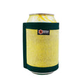 Vintage yellow Firehose drink sleeve by Recycled Firefighter, made from recycled firehose material, designed to keep beverages cool.