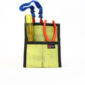 Recycled Firefighter yellow and black fire hose tool pouch with multiple pockets and durable design.