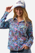 FisheWear Enchanted Grayling Signature fishing sunshirt with lightweight fabric and long sleeves, ideal for outdoor fishing activities.