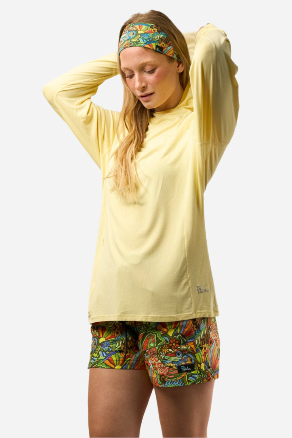 FisheWear Boho Bass River Shorts in lightweight fabric, featuring a relaxed fit with bohemian print, perfect for casual summer wear.