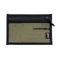 Flat zippered EDC pouch in light yellow and black from Recycled Firefighter, made from durable firehose material.