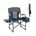 Folding Camping Directors Chair with Cooler Bag and Side Table-Blue - OVERLANDERS Outfitter