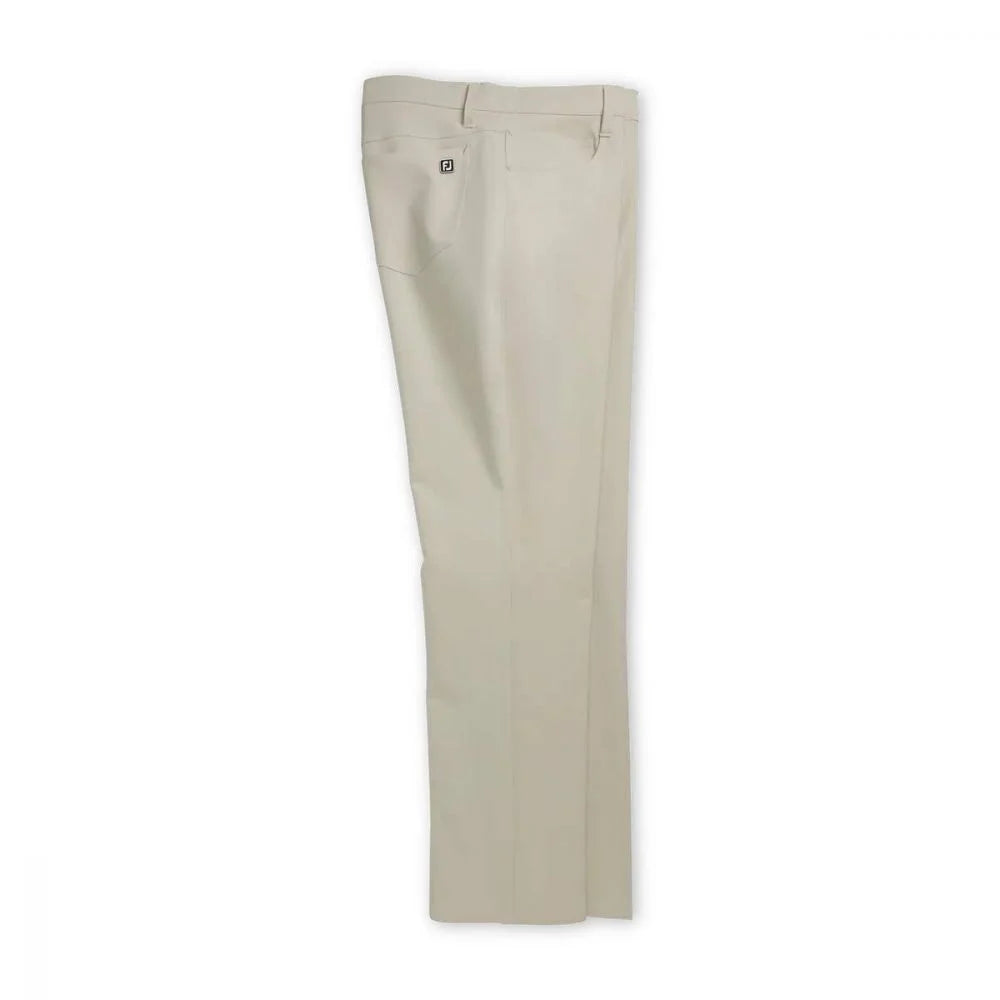 FootJoy men's 5-pocket stone golf pants with classic fit and durable fabric, ideal for comfortable active wear.