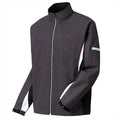 FootJoy men's HydroLite golf rain jacket in waterproof, lightweight design, shown on a model in a golf course setting.