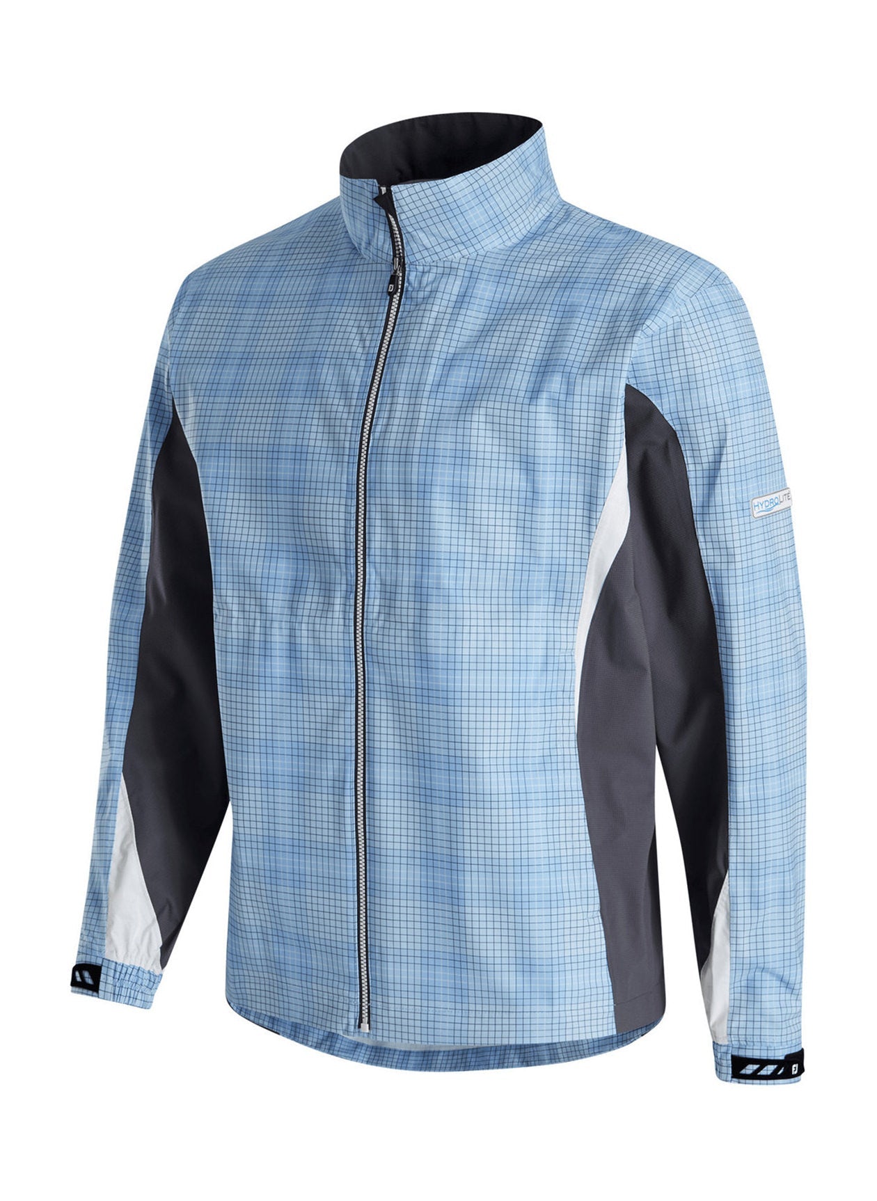 FootJoy Men's HydroLite golf rain jacket in waterproof fabric, lightweight and wind-resistant, designed for golfers.