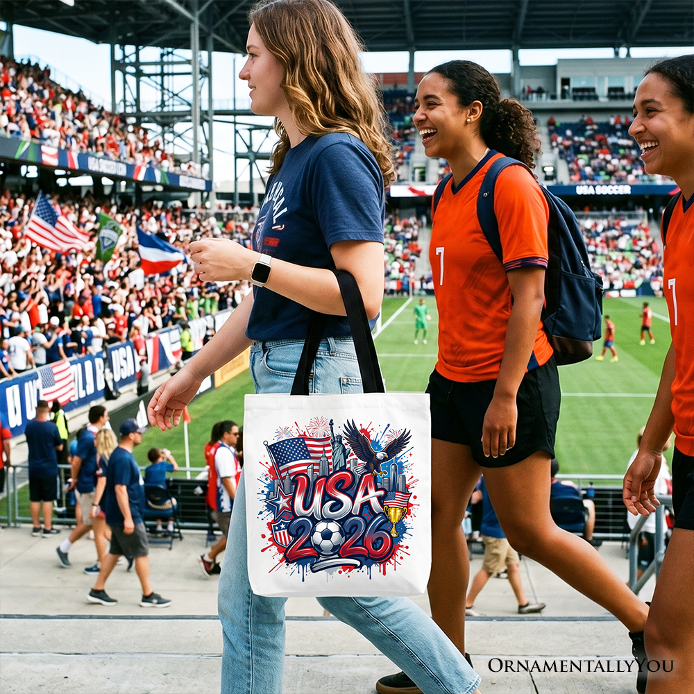 USA 2026 Soccer Cup Global Championship Tote Bag, Fans Football Gift Shopper - OVERLANDERS Outfitter