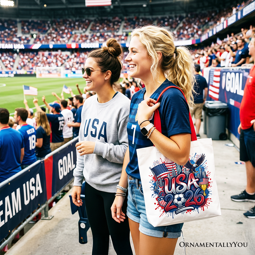USA 2026 Soccer Cup Global Championship Tote Bag, Fans Football Gift Shopper - OVERLANDERS Outfitter