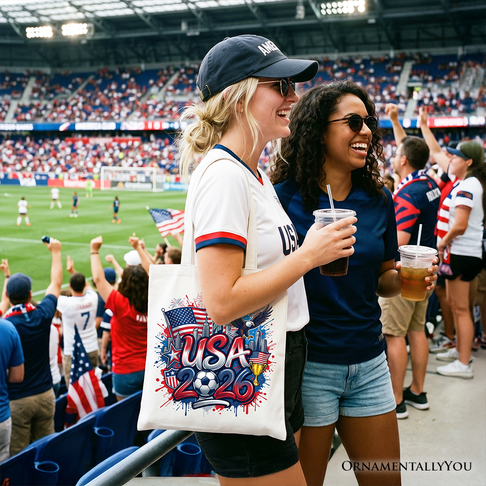 USA 2026 Soccer Cup Global Championship Tote Bag, Fans Football Gift Shopper - OVERLANDERS Outfitter
