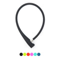 Knog Frankie Cable Lock by ZEITBIKE, shown in black with coiled cable and lock mechanism for bicycle security.