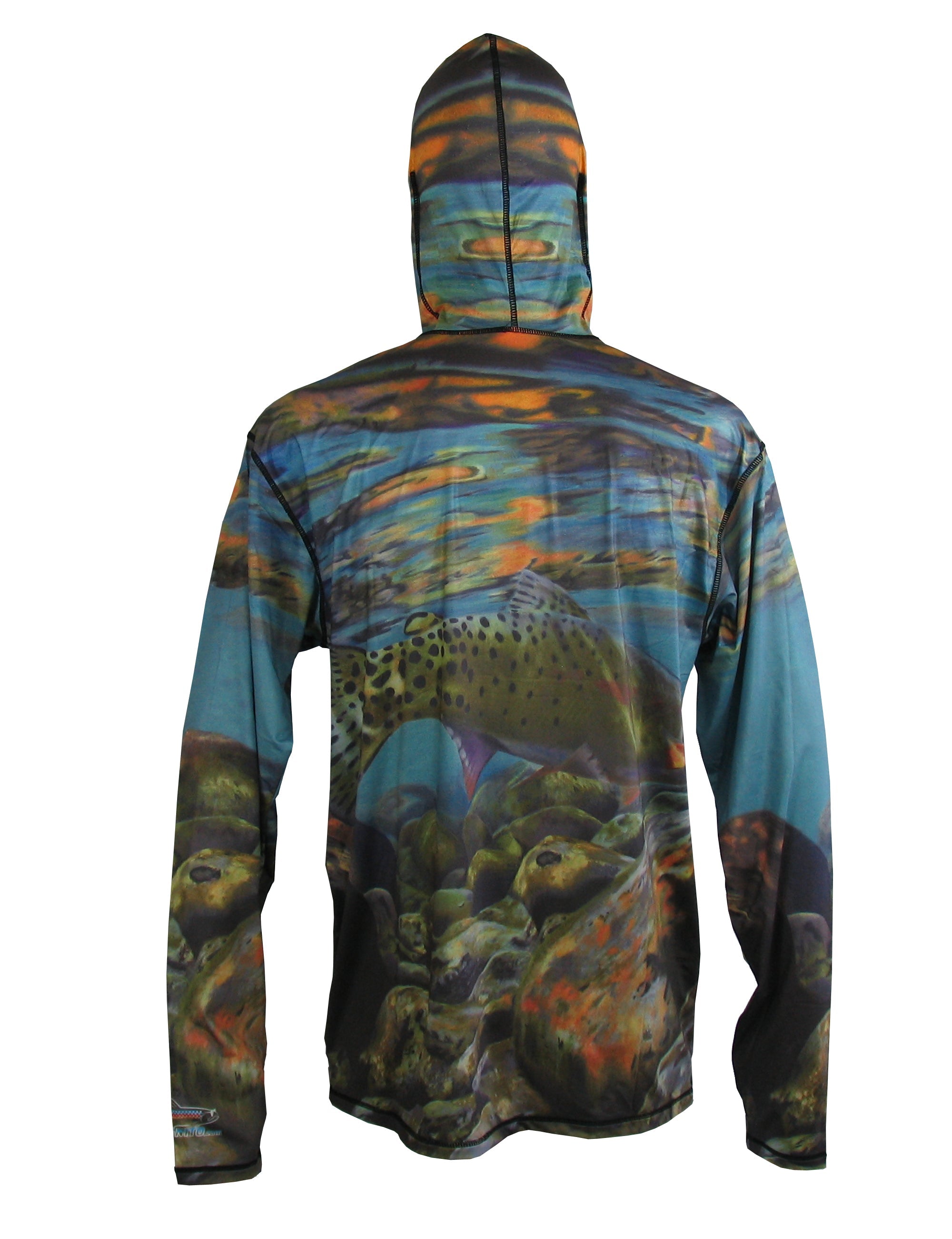 Freestone Cutthroat graphic fishing hoodie from Sunpro Hoodies by Cognito Brands, Inc., featuring a detailed back design.