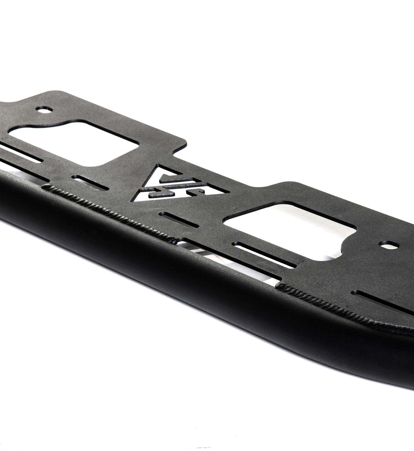 Front close-up of the Sprinter Defender Bumper by The Van Mart, showcasing its robust design and durable material.