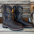 Ariat Workhog Composite workboots with durable leather and sturdy sole, designed for comfort and safety in industrial settings.