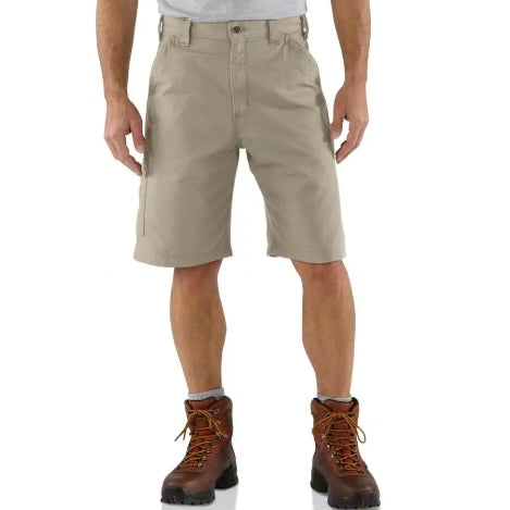Tan Carhartt men's shorts featuring a relaxed fit and durable fabric, ideal for casual summer wear.