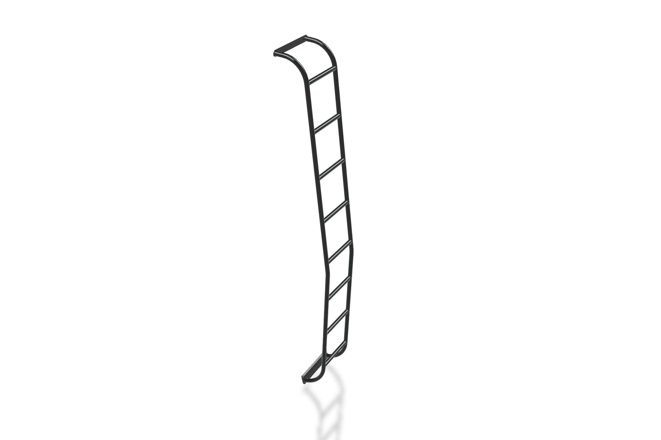Orion Van Gear Sprinter side ladder for 2007+ high roof vans, durable aluminum ladder mounted on the side of the vehicle.