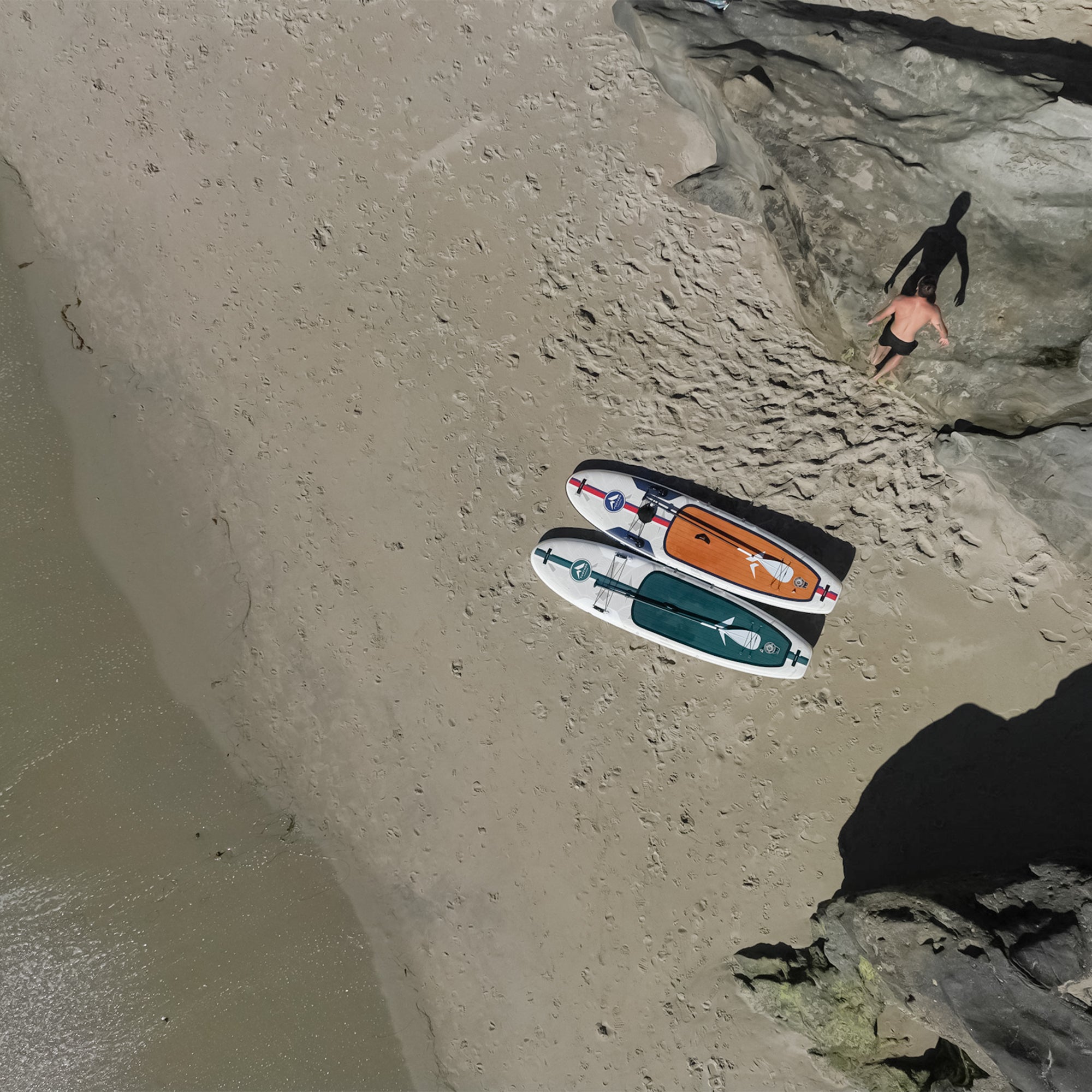 11-foot Avalon Mariner paddleboard by Further Customs, featuring a vibrant emerald design, perfect for all skill levels.