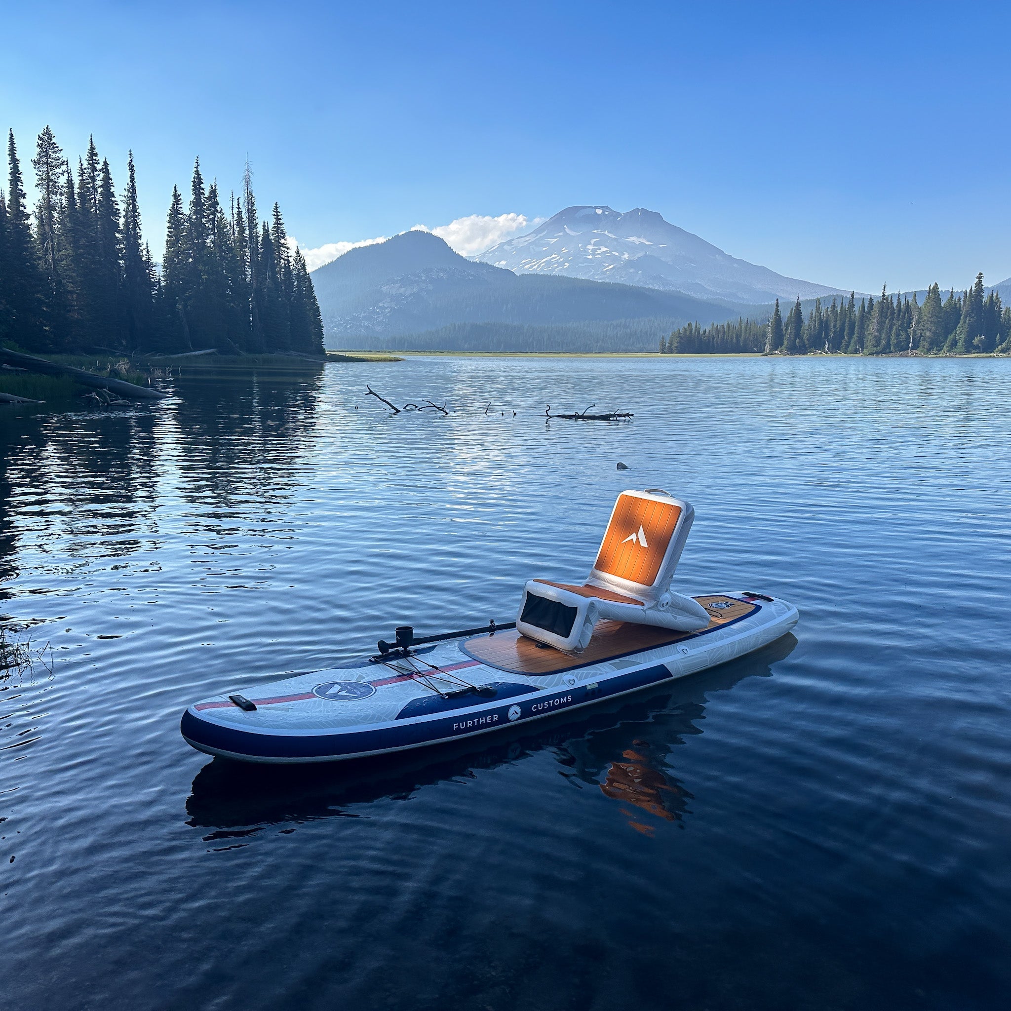 Further Customs Inflatable Skippers Seat in a vibrant color, designed for comfortable outdoor seating.