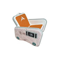 Inflatable captain's chair by Further Customs in a relaxed Adirondack style, perfect for outdoor lounging.