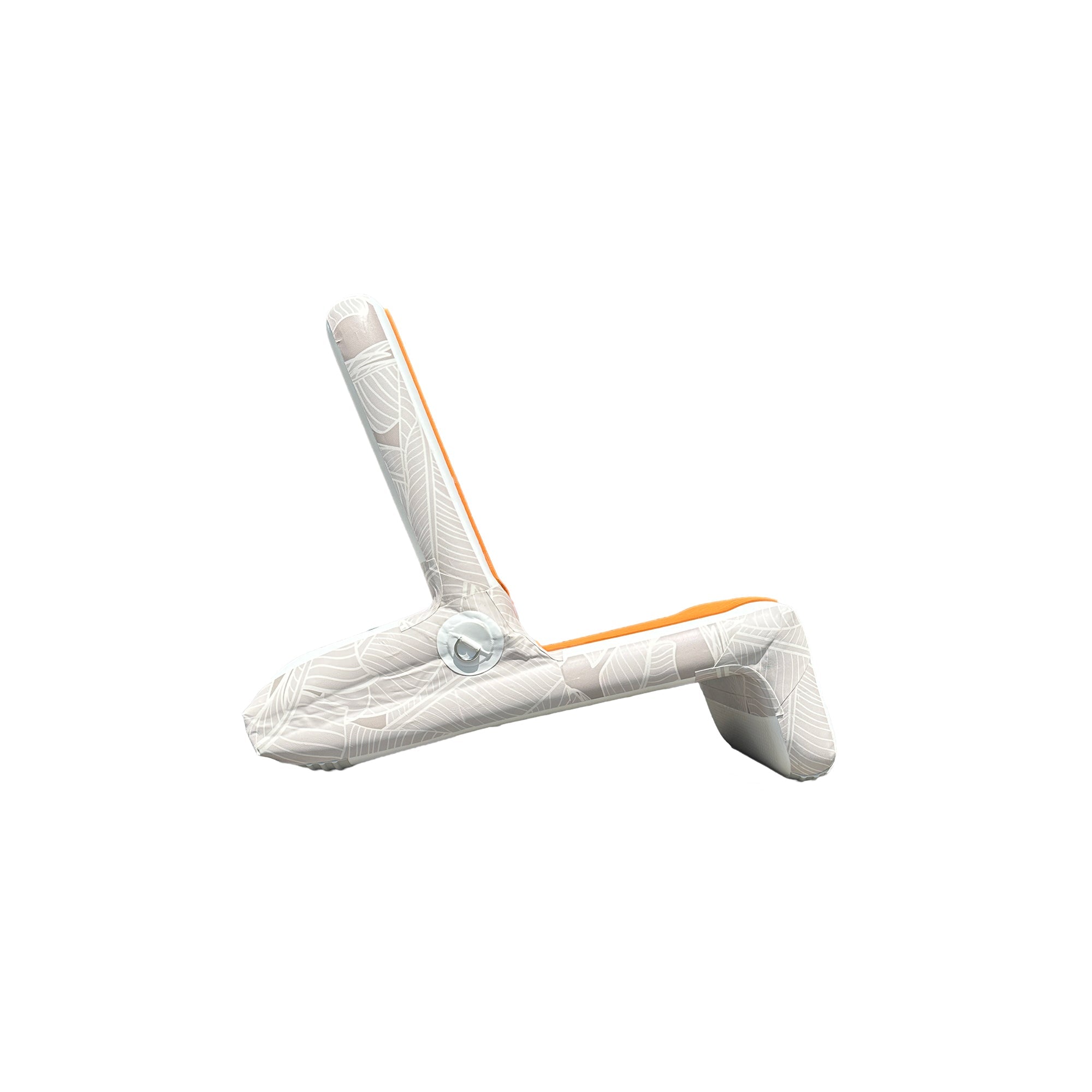 Further Customs inflatable skippers seat in a vibrant color, showcasing its compact design and comfortable seating.