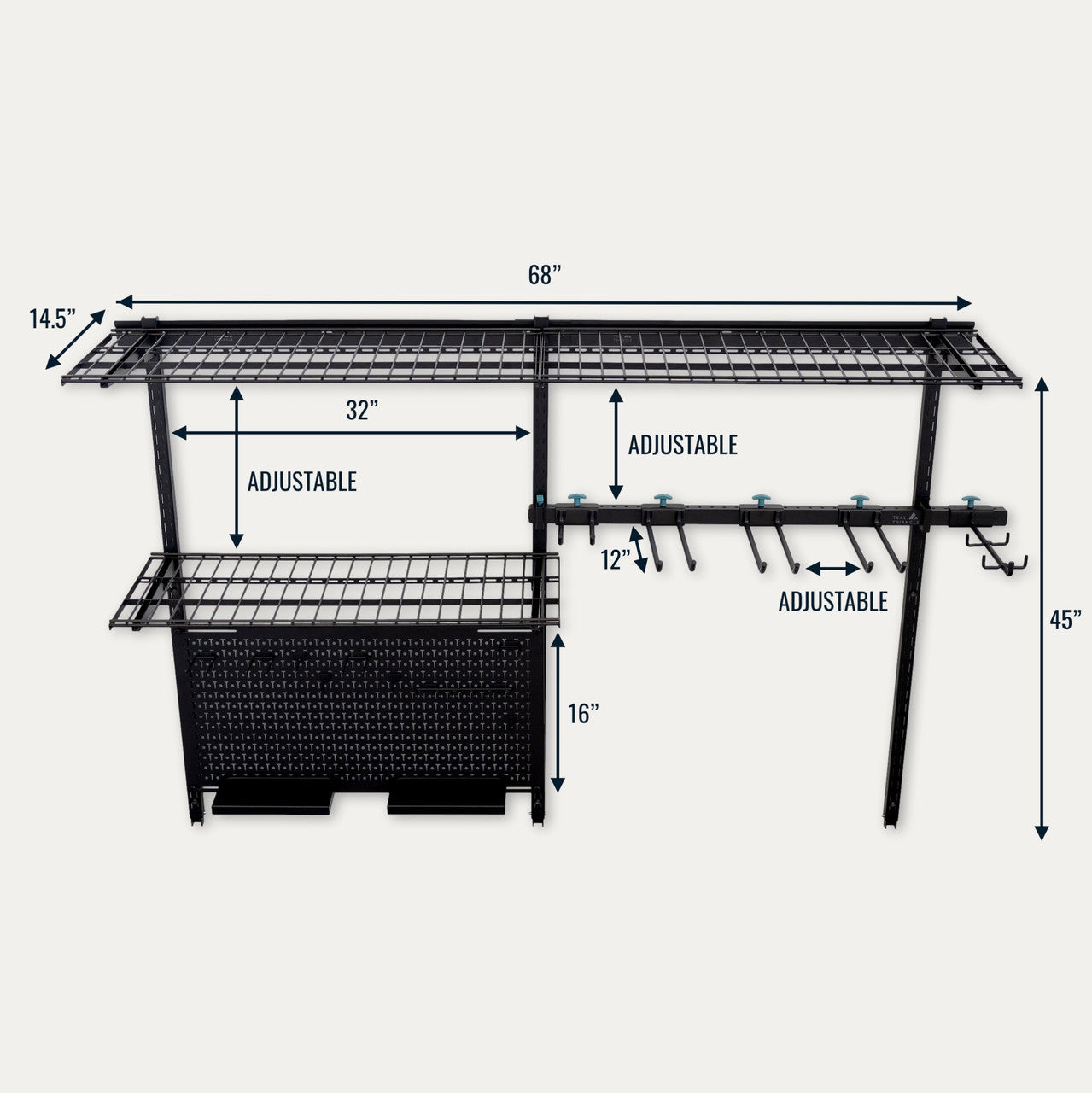 G-Tool Pro | Adjustable Wall Storage System | Holds 500 lbs - OVERLANDERS Outfitter