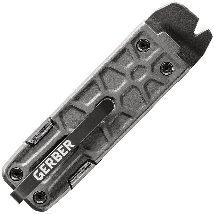 Gerber Multitool Lockdown Pry EDC in sleek design, featuring various tools for everyday carry and functionality.