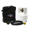 Flame King Propane Gas Hauler Kit 3lb Empty Propane Tank, Adapter Hose and Insulated Protective Carry Case - We The Collective