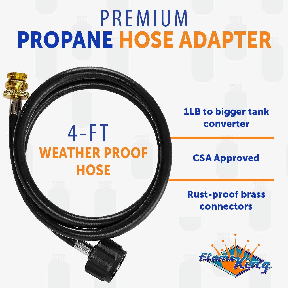 Flame King Propane Gas Hauler Kit-Insulated Protective Carry Case for 3lb Propane Tank plus Adapter Hose - We The Collective