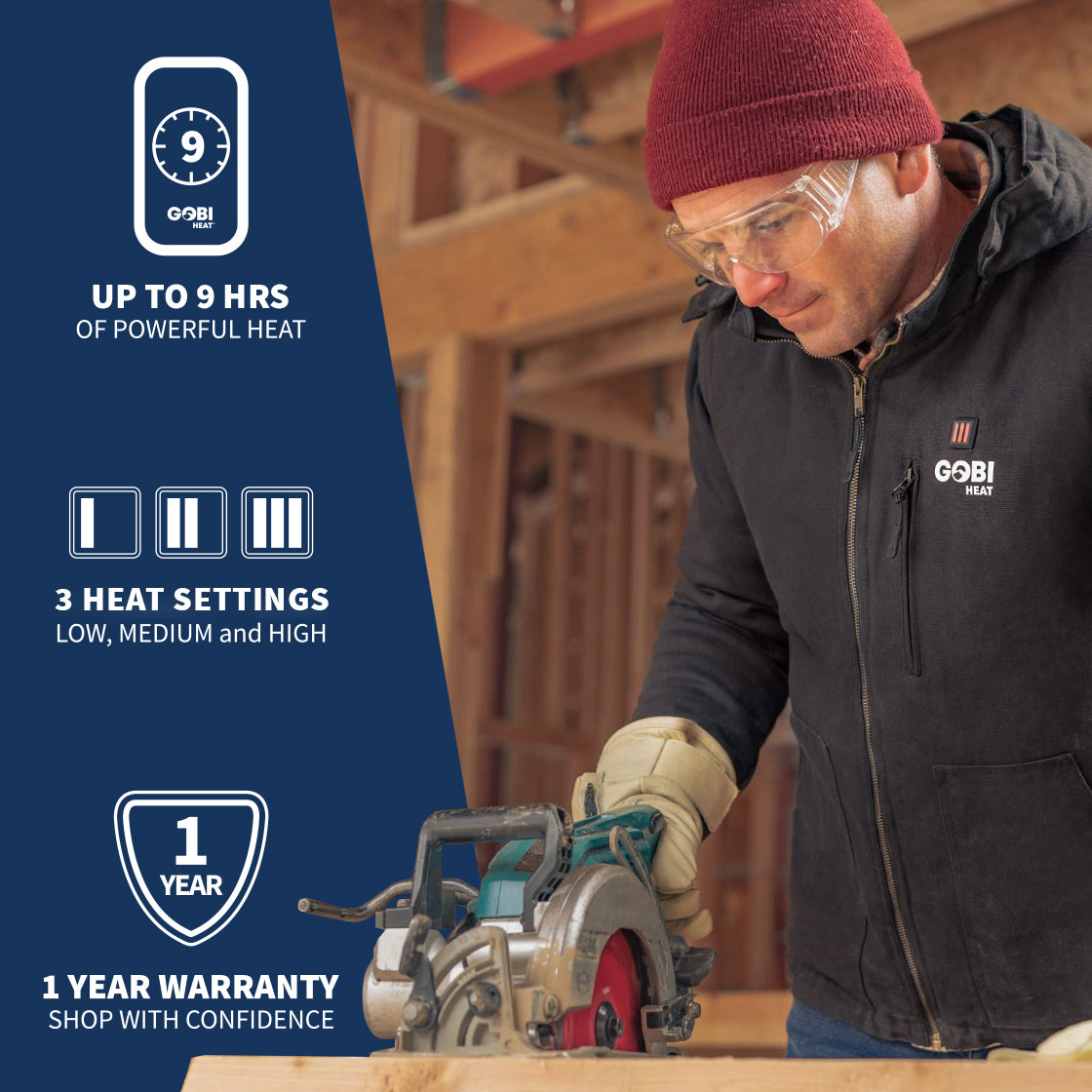 Grit Men's Heated Workwear Jacket - OVERLANDERS Outfitter