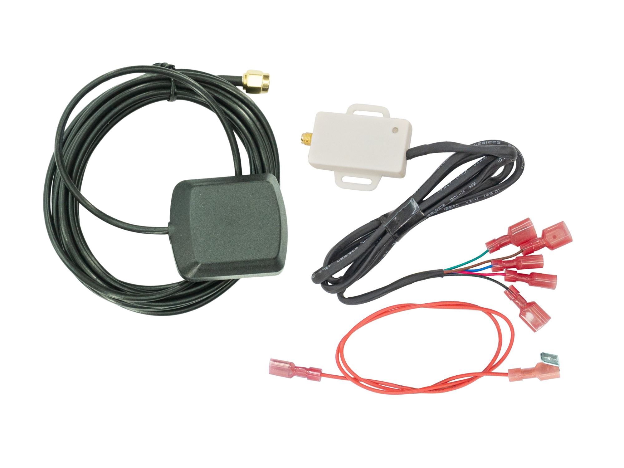 GoWesty GPS antenna and sensor unit with updated design, featuring a compact antenna and sensor components for vehicle tracking.