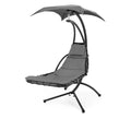 Grey Single Person Sturdy Modern Chaise Lounger Hammock Chair Porch Swing - OVERLANDERS Outfitter