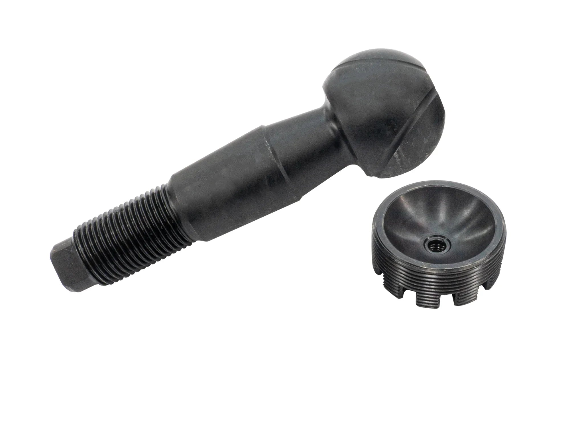 Heavy-duty adjustable lower ball joint for Bus and Vanagon by GoWesty, showing the durable metal component and mounting points.