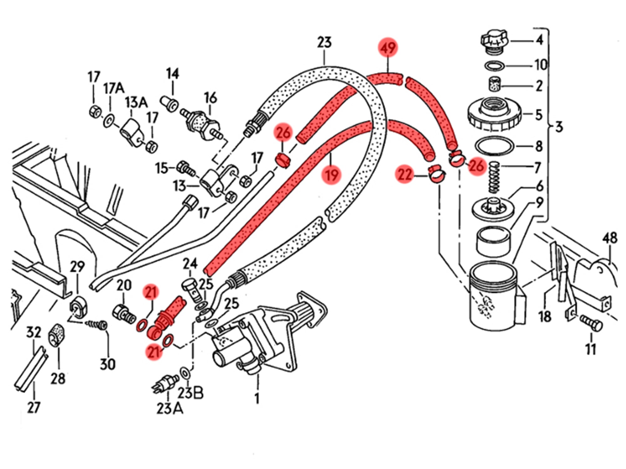 Power Steering Hose Kit (Low Pressure) [Vanagon] - OVERLANDERS Outfitter