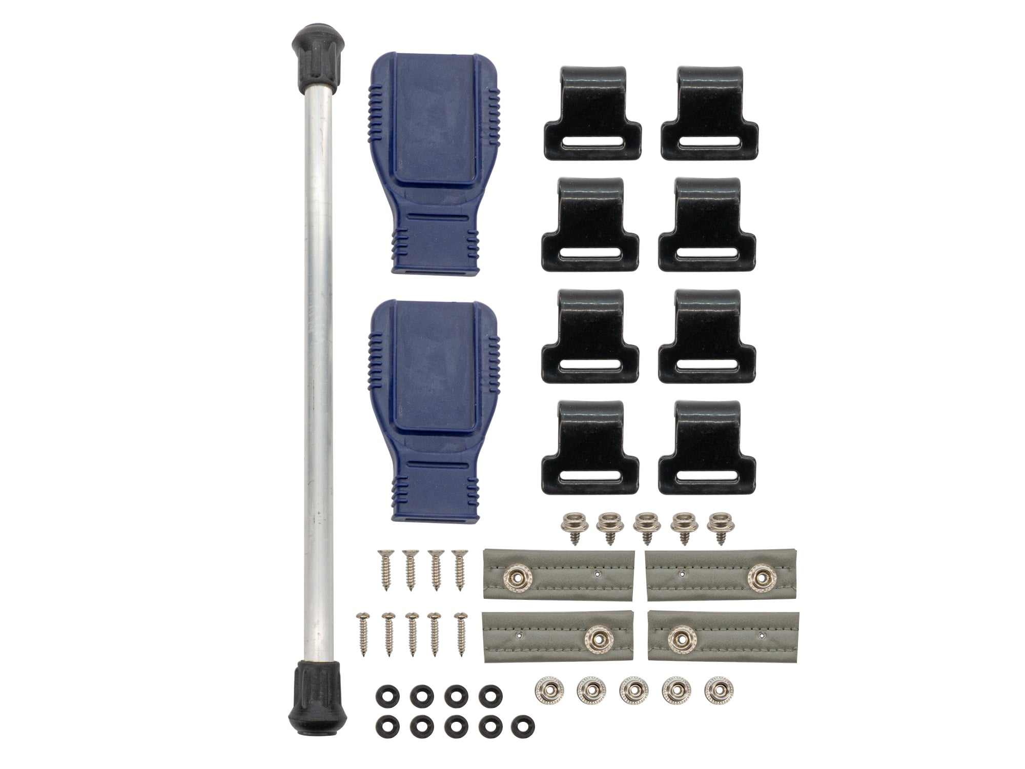 GoWesty Weather-Stopper Pop-Top Fly for Vanagon, detailed view of durable weatherproof pop-top fly fabric and attachment points