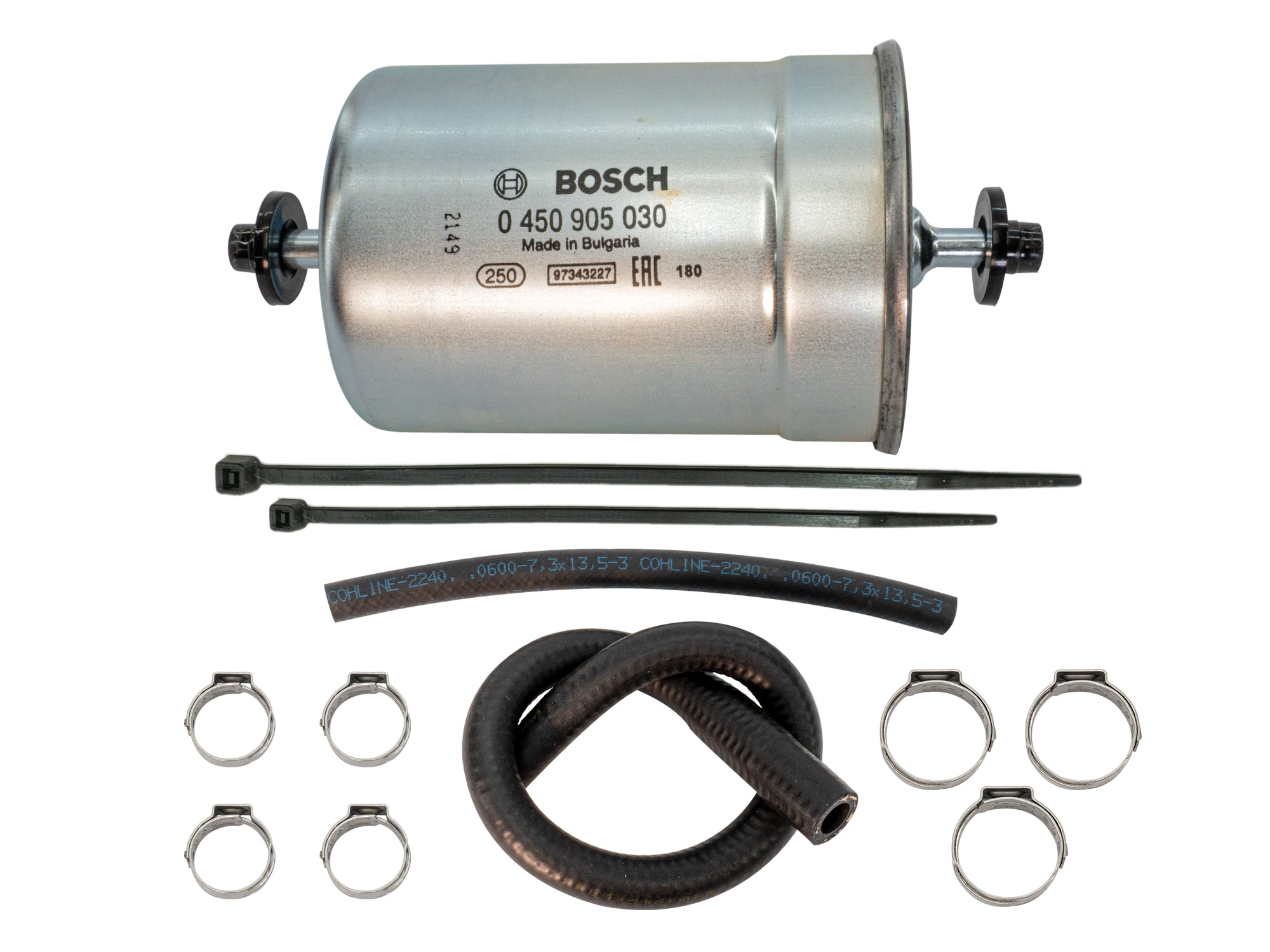 GoWesty Vanagon fuel filter upgrade kit with new filters and fittings for improved fuel system performance.